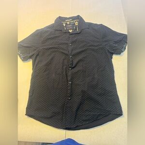 Denim & flower button up shirt